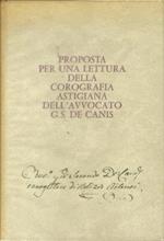 Proposta Per Una Lettura Della Corografia Astigiana Dell' Avvocato G. S. De Canis
