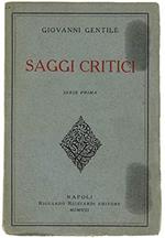 Saggi critici. Serie prima