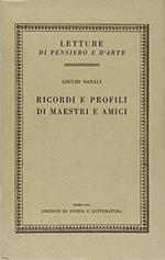 Ricordi e profili di maestri e amici