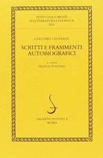 Scritti e frammenti autobiografici