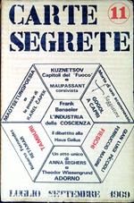 Carte segrete : rivista trimestrale di lettere ed arti N°11 Luglio settembre 1969