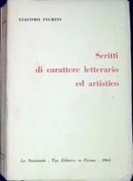 Scritti di carattere letterario ed artistico