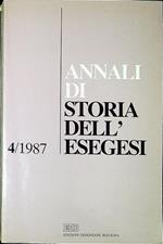 Annali di storia dell'esegesi 4/1987