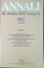 Annali di storia dell'esegesi 15/2