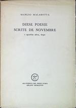 Diese poesie scrite de novembre, e qualche altra, dopo