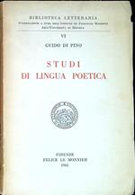 Studi di lingua poetica