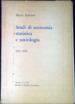 Studi di economia statistica e sociologia : 1924-1958