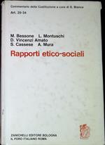 Commentario alla costituzione. Art. 29-34 : rapporti etico-sociali