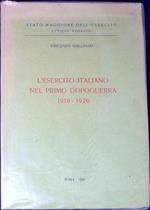 L' esercito italiano nel primo dopoguerra, 1918-1920