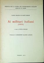 Ai militari italiani : 1833