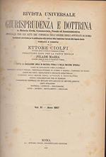 Rivista universale di giurisprudenza e dottrina In materia civile, commerciale, penale ed amministrativa.Vol.XI-Anno 1897