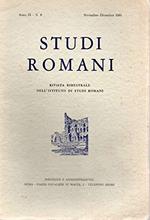 Studi romani rivista bimestrale Anno IX N. 6 sett/ott 1961