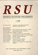 Rsu. Rivista Di Studi Ungheresi. N. 1-1986. Centro Interuniversitario Per Gli Studi Ungheresi In Italia