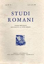 Studi Romani rivista bimestrali - Anno XI n. 4 Lug/Ago 1963
