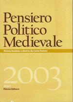 Pensiero Politico Medievale - Anno I 2003