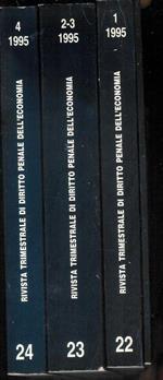 Rivista trimestrale di diritto penale dell'economia Annata completa 1995 ( vol.1,2/3 ,4 )