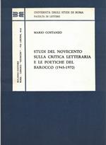 Studi del novecento sulla critica letteraria e le poetiche del barocco (1945-1970)