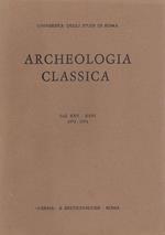 Archeologia classica, voll. XXV-XXVI, 1973-1974