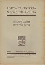 Rivista di filosofia neo-scolastica anno XXIX, fascicolo 3-4, maggio-luglio 1937