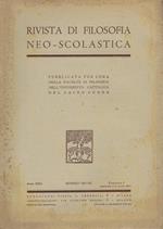 Rivista di filosofia neo-scolastica anno XXIX, fascicolo 1, gennaio 1937