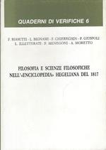 Filosofia e scienze filosofiche nell'Enciclopedia hegeliana del 1817