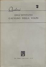 Quaderni dell'Istituto Galvano della Volpe v. 2