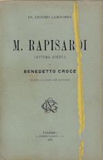 M. Rapisardi : lettera aperta a Benedetto Croce