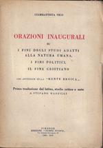 Orazioni inaugurali su i fini degli studi adatti alla natura umana, i fini politici, il fine cristiano