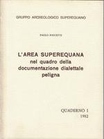 L' area superequana nel quadro della documentazione dialettale peligna