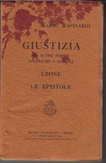 Giustizia ed altre poesie politiche e sociali Leone Le epistole