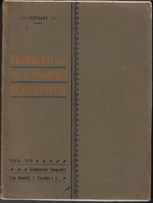 Frammenti e scampoli di vita pavese - Giacomo Franchi - copertina