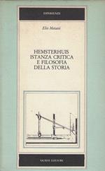 Hemsterhuis: istanza critica e filosofia della storia