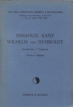 Immanuel Kant, Wilhelm von Humboldt