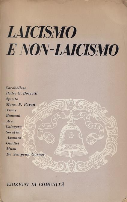 Laicismo e non-laicismo - copertina