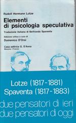 Elementi di psicologia speculativa