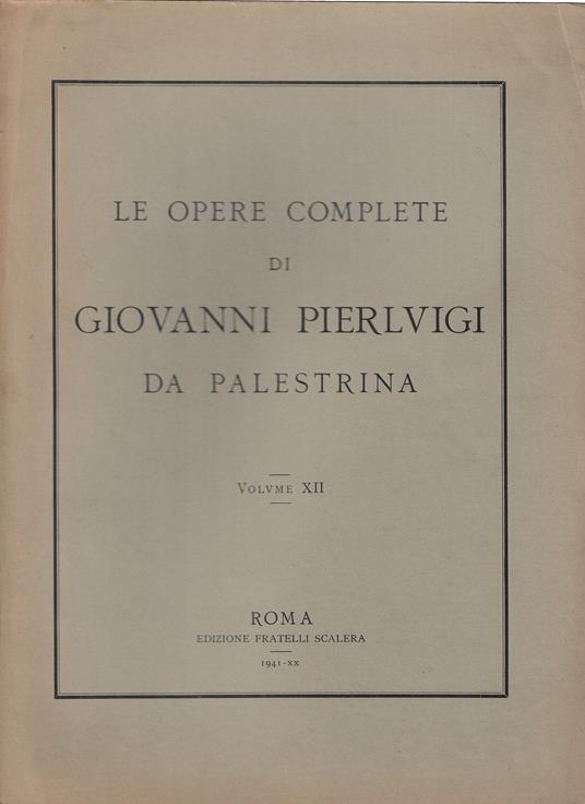 Opere complete 12: Il libro quinto dei mottetti a 5 voci : secondo la ristampa del 1588 - copertina