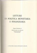 Letture di politica monetaria e finanziaria. Volume 1