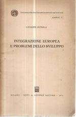 Integrazione europea e problemi dello sviluppo