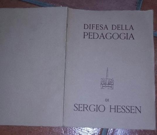 Difesa della pedagogia - Sergej Hessen - copertina