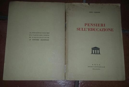 Pensieri sull'educazione - Gino Capponi - 2