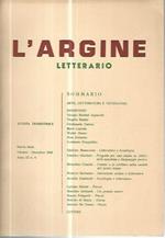 L' argine letterario. Rivista trimestrale. Ottobre- Dicembre 1969. Anno III n.4