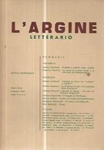 L' argine letterario. Rivista trimestrale. Settembre 1972