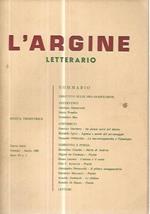 L' argine letterario. Rivista trimestrale. Gennaio - Marzo 1969