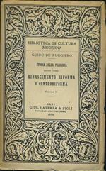 Storia della filosofia. Parte terza. Rinascimento riforma e controriforma. Vol. II