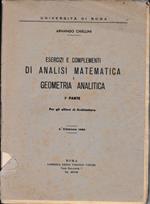 Esercizi e complementi di analisi matematica e geometria analitica, 1^ parte