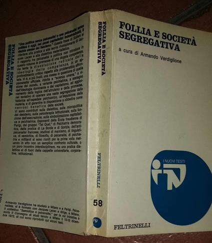 Follia e società segregativa - copertina