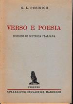 Verso e poesia. Nozioni di metrica italiana