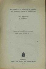 Relazione sulle proposte di riforma del processo civile di cognizione. II Le prove. Estratto da. Rivista di diritto processuale