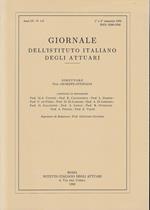 Giornale dell'Istituto Italiano degli Attuari. Anno LV - n. 1-2, 1°e 2° semestre 1992