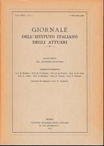 Giornale dell'Istituto Italiano degli Attuari. Anno XXX - n.1, 1° semestre 1967
